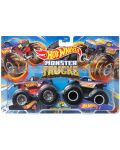 Комплект бъгита Hot Wheels Monster Trucks - Hot Wheels 4 & Hot Wheels 1, 1:64 - 1t